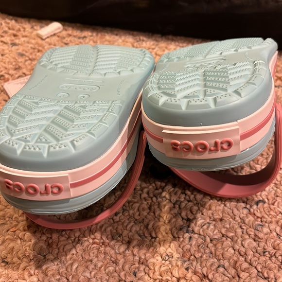 Crocs crocband clogs size 3 little kids ice blue/white - Picture 5 of 5